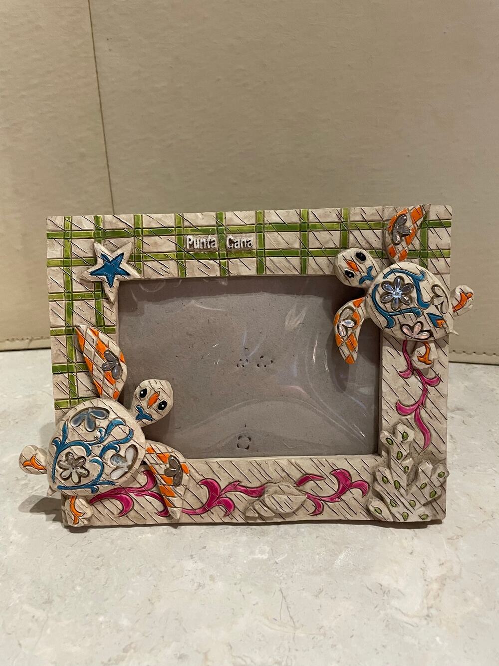 Vintage Turtle Sovereign Frame Punta Cana 6x8 for 3.5x5” photo Preowned